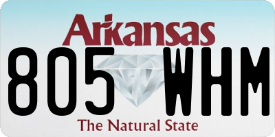 AR license plate 805WHM