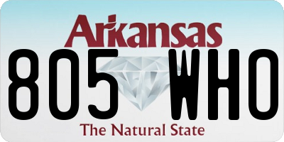 AR license plate 805WHO