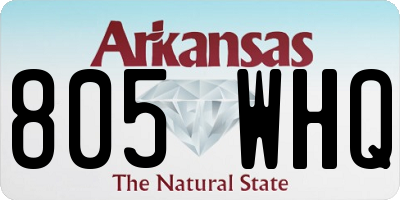 AR license plate 805WHQ