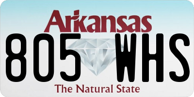 AR license plate 805WHS
