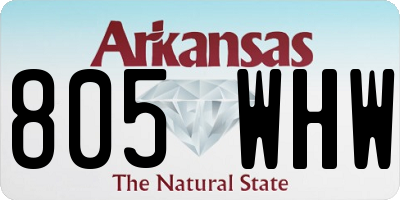AR license plate 805WHW