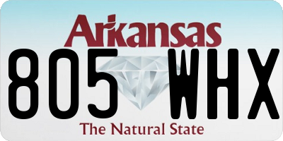 AR license plate 805WHX