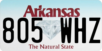AR license plate 805WHZ