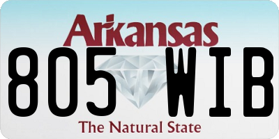 AR license plate 805WIB