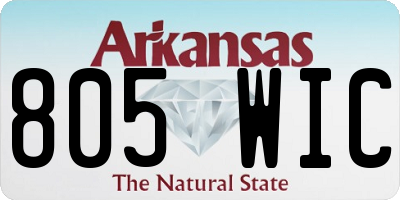 AR license plate 805WIC