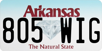 AR license plate 805WIG
