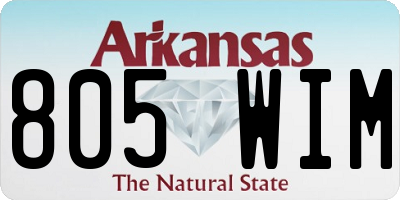 AR license plate 805WIM