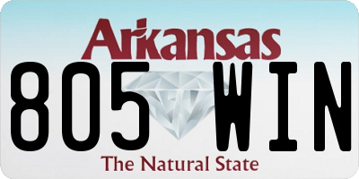 AR license plate 805WIN