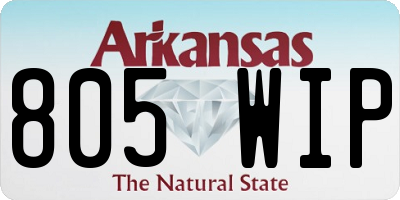 AR license plate 805WIP