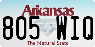 AR license plate 805WIQ
