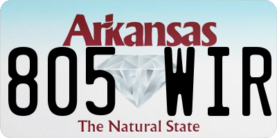 AR license plate 805WIR