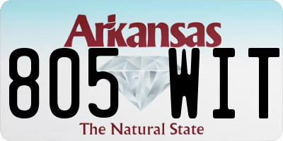 AR license plate 805WIT