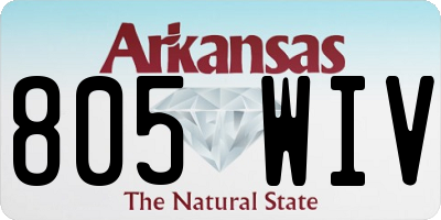 AR license plate 805WIV