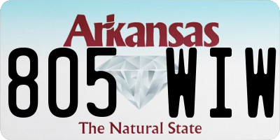 AR license plate 805WIW