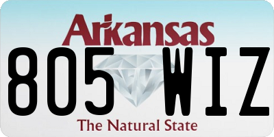 AR license plate 805WIZ