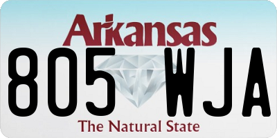 AR license plate 805WJA