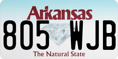 AR license plate 805WJB
