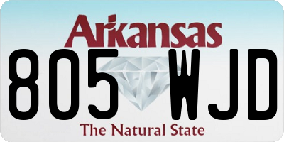 AR license plate 805WJD