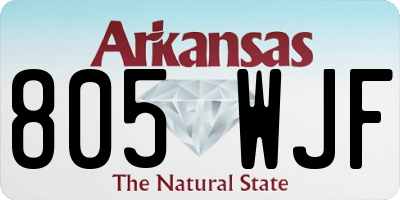 AR license plate 805WJF