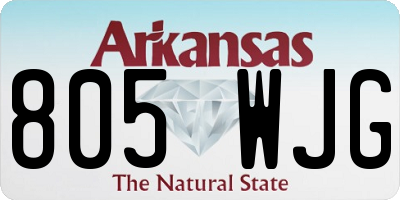 AR license plate 805WJG