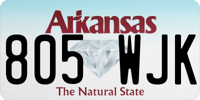 AR license plate 805WJK