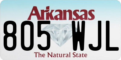 AR license plate 805WJL