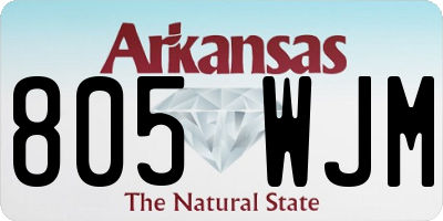 AR license plate 805WJM