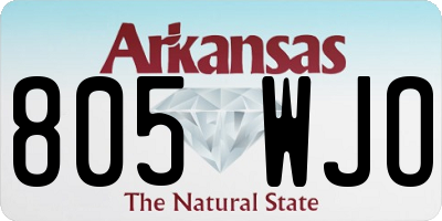 AR license plate 805WJO