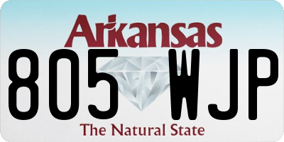 AR license plate 805WJP