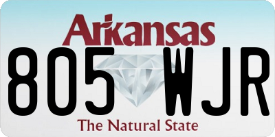 AR license plate 805WJR