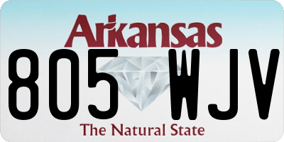 AR license plate 805WJV