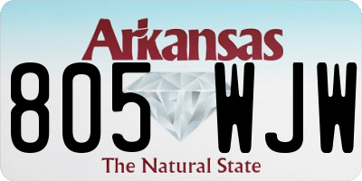 AR license plate 805WJW