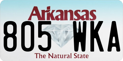 AR license plate 805WKA
