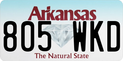 AR license plate 805WKD