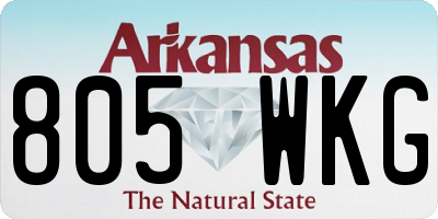 AR license plate 805WKG
