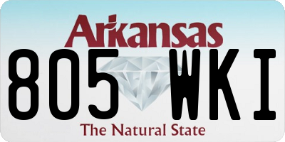 AR license plate 805WKI