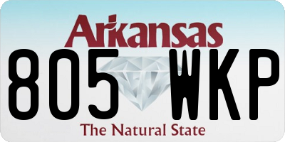 AR license plate 805WKP