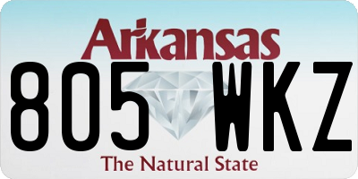 AR license plate 805WKZ