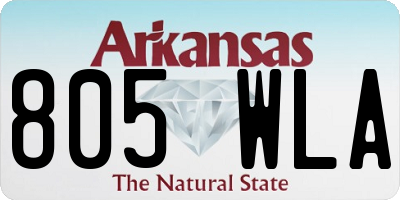 AR license plate 805WLA