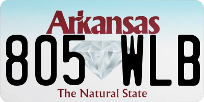 AR license plate 805WLB