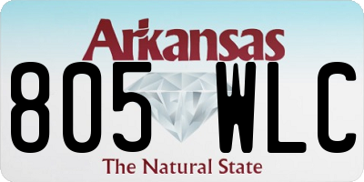 AR license plate 805WLC