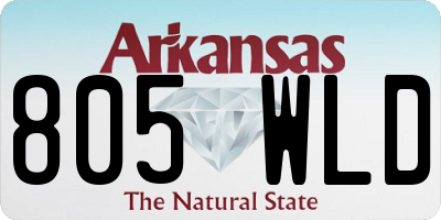 AR license plate 805WLD