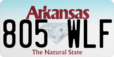 AR license plate 805WLF