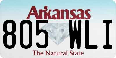 AR license plate 805WLI