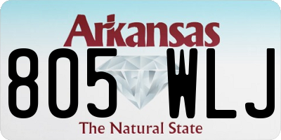 AR license plate 805WLJ