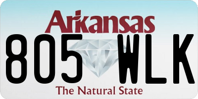 AR license plate 805WLK