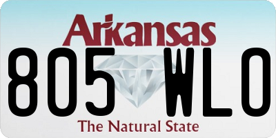 AR license plate 805WLO