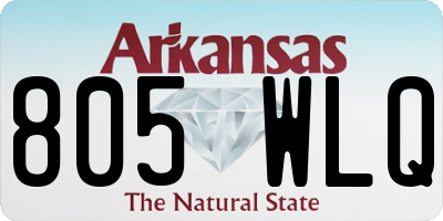 AR license plate 805WLQ