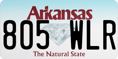 AR license plate 805WLR