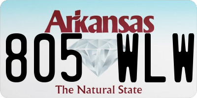 AR license plate 805WLW